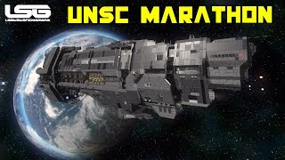 Space Engineers  UNSC Marathon Heavy Cruiser [upl. by Syxela308]