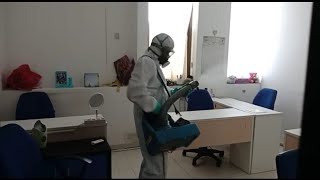 disinfectant spraying and cold fogging [upl. by Paehpos326]