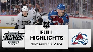 NHL Highlights  Kings vs Avalanche  November 13 2024 [upl. by Bullock]