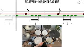 How to Play 🥁 Believer Imagine Dragons [upl. by Darra]