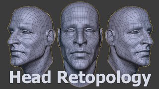 Complete Head and Ear Retopology in Blender 42 using PolyQuilt [upl. by Smith671]