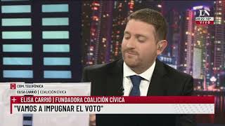 Elisa Carrió llamó en vivo a Jony Viale quotDecí la verdad dentro de seis meses no vale el perdónquot [upl. by Hennahane]