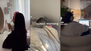 AESTHETIC SCHOOL MORNING ROUTINE✨ll TIKTOK COMPILATIONS🤍 [upl. by Esra]