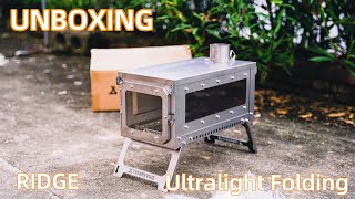 Unboxing  Available for Stainless Steel Pipe and Secondary Air Intake  Trekrevive Ridge Tent Stove [upl. by Maxentia]