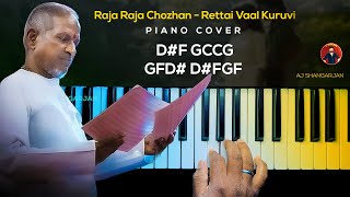 Raja Raja Chozhan  Rettai Vaal Kuruvi Song Piano Cover with NOTES  AJ Shangarjan  AJS [upl. by Shandee]