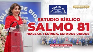 Salmo 81 Estudio Bíblico  Hna María Luisa Piraquive  Hialeah Florida USA  583 IDMJI [upl. by Boar388]