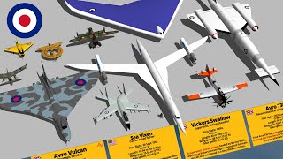 Crazy British Aircraft Type amp Size Comparison 3D [upl. by Urd294]