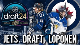 Winnipeg Jets Draft Markus Loponen 155th Overall [upl. by Shanks253]