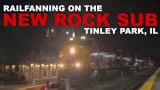 Railfanning on The New Rock Sub in Tinley Park IL [upl. by Nirek]