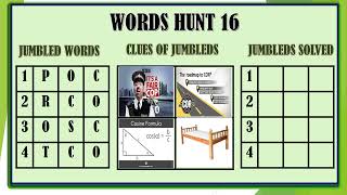 WORDS HUNT 16 18 10 24 [upl. by Javed]