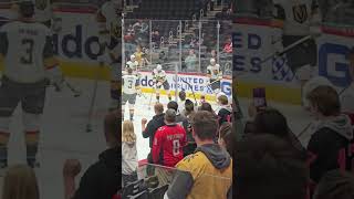 Mark Stone skates with helmet off pre game golden Knights hockey 10 2024 [upl. by Eaned]