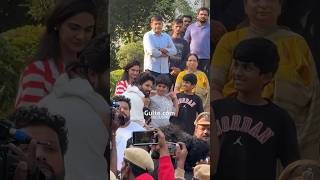 AlluArjuns Homecoming 🥹❤️  An emotional moment AlluAyaan AlluArha  Gulte [upl. by Dlareg847]