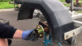 Replacing Taper Wheel Bearings on unbraked Trailer [upl. by Rella953]