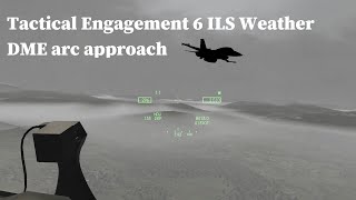 HEAVY FOG LANDING Tactical Engagement 6 ILS Weather  DME arc approach in Falcon BMS [upl. by Rowan]