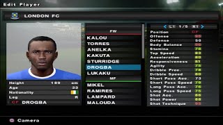 PES 2012  Chelsea  Stats  PS2 [upl. by Rubetta]