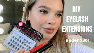 DIY EYELASHES EXTENSIONS  ARDELL LASHES  GLAMBYMEL [upl. by Pass758]