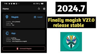 Finally magisk V270 is release stable How to install magisk 270 without bootloop magisk Root [upl. by Bambi961]