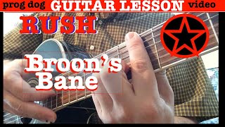 RUSH quotBroons Banequot GUITAR LESSON Alex Lifeson Solo [upl. by Bekki875]