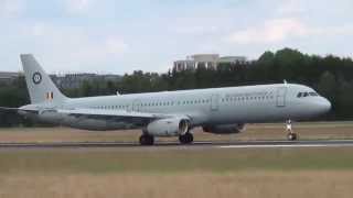 BELGIAN AIR FORCE  A321 CSTRJ  Landing and Takeoff  Hamburg Airport [upl. by Ynohtnacram]