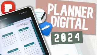 Planner Digital 2024 ✨ COMPLETO Samsung Notes Goodnotes e Noteshelf [upl. by Enayd787]