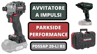 Avvitatore a impulsi Parkside Performance PDSSAP 20 LI B3 PANORAMICA e CONFRONTO col verde [upl. by Hayashi816]