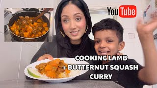 COOKING LAMB WITH BUTTERNUT SQUASH CURRY dailyvlogs [upl. by Jaymee]