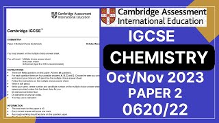 IGCSE CHEMISTRY PAPER 2 OctNov 2023  062022  Solved [upl. by Anirahs83]