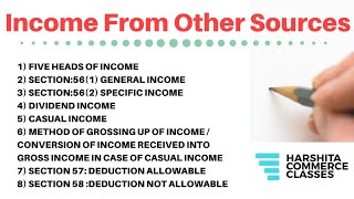 Income from Other Sources  Income Tax [upl. by Sofie]