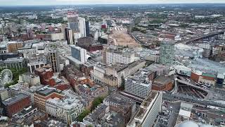 Birmingham City Centre Drone Footage 2024 4K UHD [upl. by Barboza337]