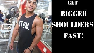 GET BIGGER SHOULDERS FAST  FULL SHOULDER WORKOUT FOR GROWTH [upl. by Merv]