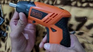 BLACK amp DECKER KC4815 Cordless Screwdriver Set Unboxing and review [upl. by Deeyn]