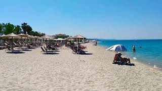 Pefkohori Beach Kassandra Halkidiki Greece 01072020 [upl. by Enimzaj]