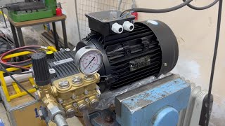 Triplex HighPressure Washer Ciramic Plunger Pump 250Bar Three Phase 5HPMotor ComingSoon Wait amp Watch [upl. by Nnaes]