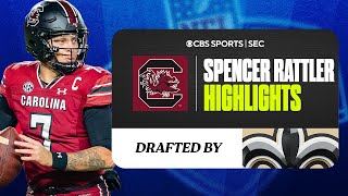 Spencer Rattler South Carolina Highlights  No 150 overall to Saints  CBS Sports [upl. by Edelman]