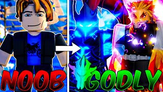 I Went NOOB to GODLY In ONE Video in Anime Vanguards Full Movie [upl. by Eilis]