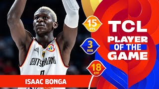 Isaac Bonga 15 PTS  TCL Player Of The Game  GER vs FIN  FIBA Basketball World Cup 2023 [upl. by Duff]