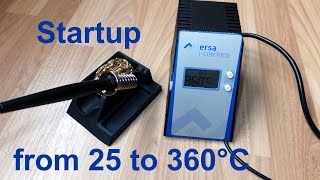 Ersa iCON PICO soldering station startup from 25 to 360°C [upl. by Haukom]