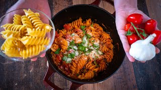 Schnelle Pasta selbstgemachte Tomatensauce nach Mama Italia [upl. by Eanert]