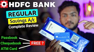 HDFC Regular Saving Ac Complete Review  Free Welcome Kit Passbook Chequebook or ATM Card [upl. by Lleraj]