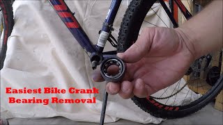 Easiest Bike Crank Bearing Removal [upl. by Aleunam]