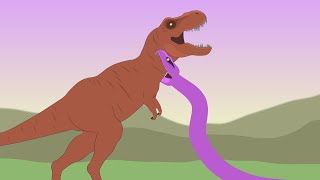 Tyrannosaurus Rex vs Titanoboa  Animation [upl. by Einnod]