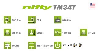 TM34T Snapshot  Trailer Mounted Cherry Picker from Niftylift [upl. by Fachini]