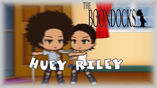 Huey vs Riley The Boondocks in Gacha [upl. by Suivatal248]