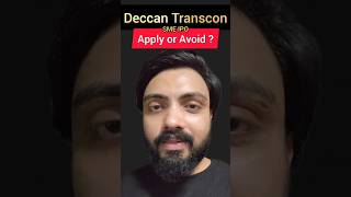 Deccan Transcon IPO Review  Deccan Transcon Leasing IPO [upl. by Eanehs]