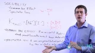 Common Ion Effect and Spectator Ions [upl. by Acirrej]