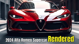 2024 Alfa Romeo Supercar Rendered Before August 30 Reveal [upl. by Baillieu]