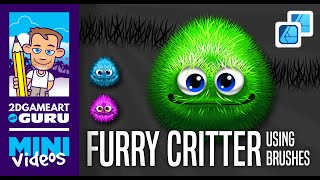 Affinity Designer Tutorial  Create Hair using Texture Brushes [upl. by Nesyaj]