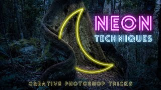 Neon effects Learn how to create neon in Photoshop for portraits landscapes and art photography [upl. by Dehlia1]