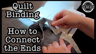 Quilt Binding  Easy way to connect the ends WITHOUT special rulers  Super QUICK [upl. by Solracsiul]