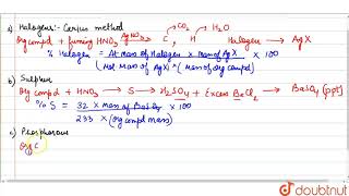 Discuss the principle of estimation of halogens sulphur and phosphorus present in an [upl. by Annaihr843]